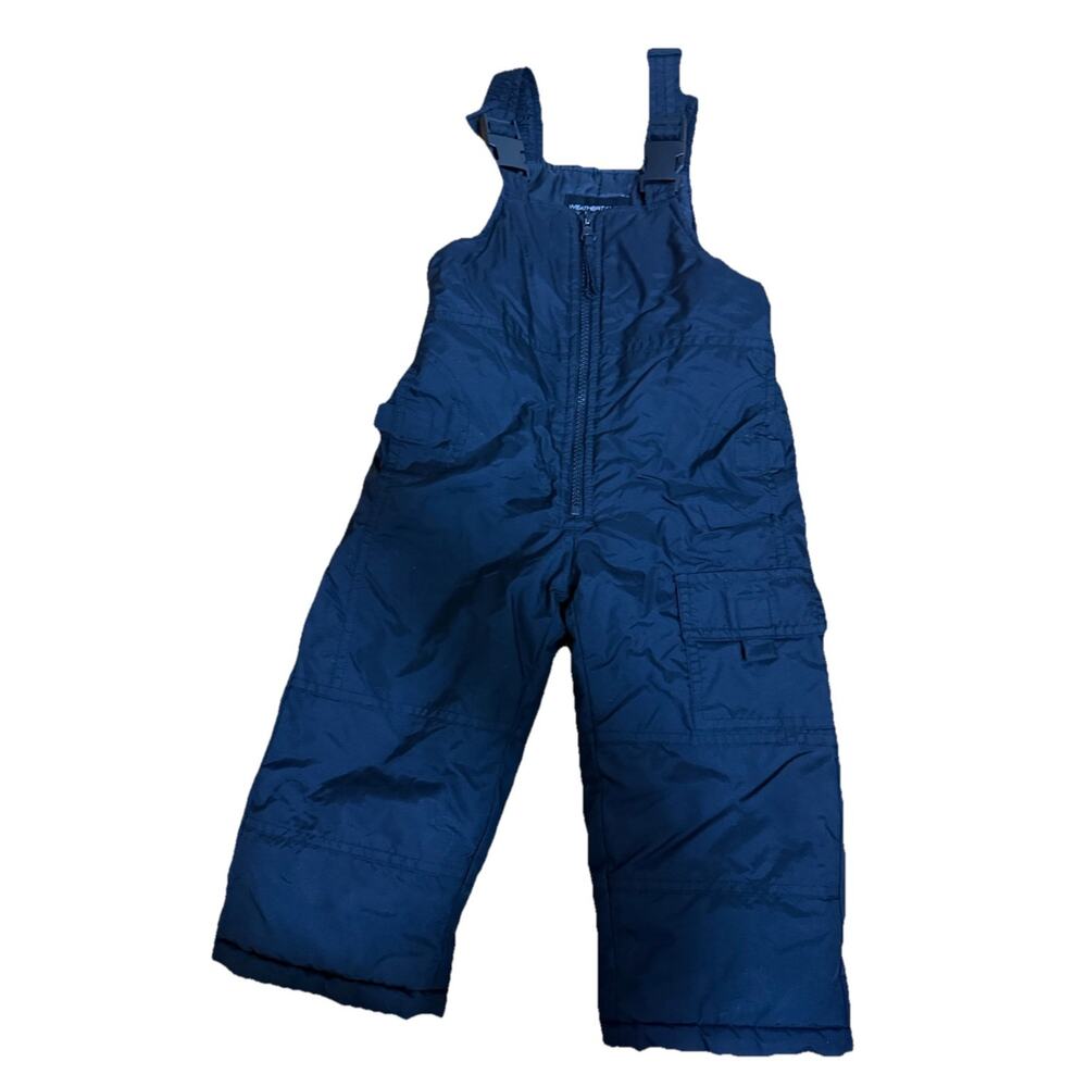 WEATHER TAMER Toddler Boy’s Black Snow Ski Overall Jumpsuit Size 2T